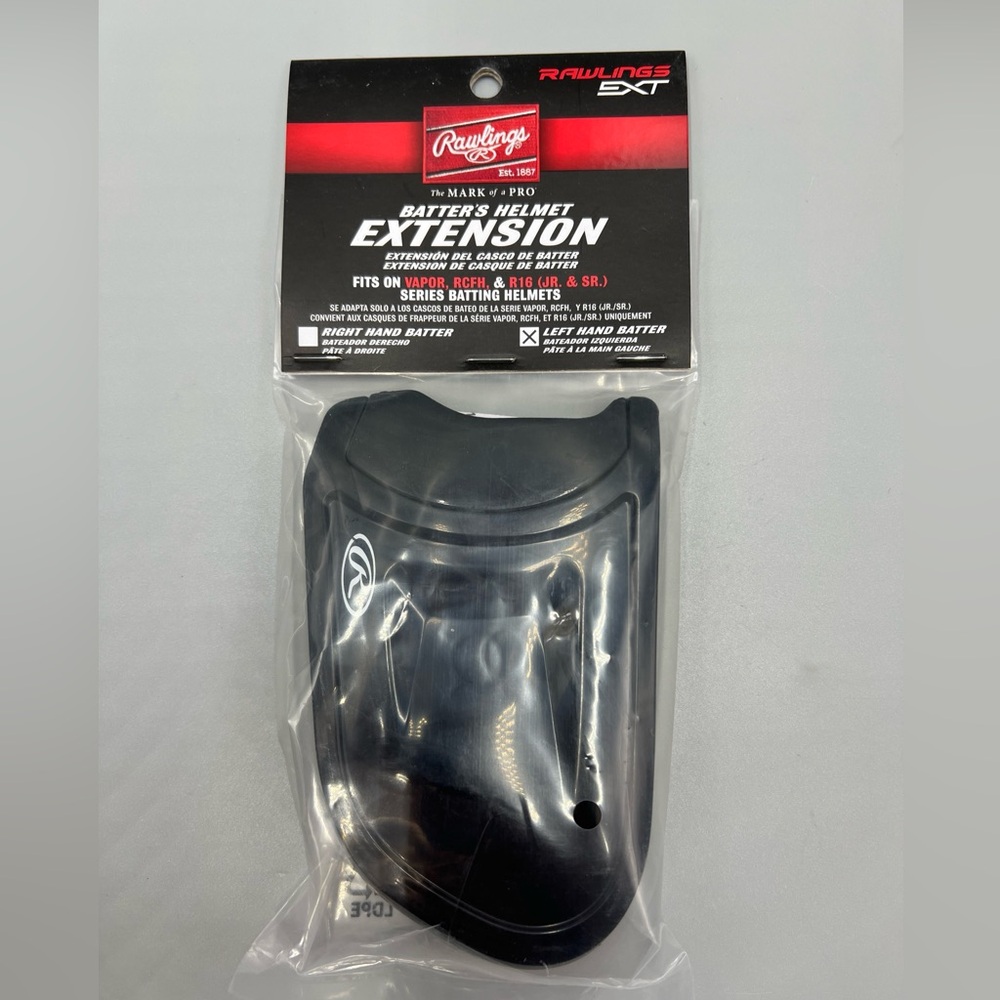 Rawlings EXT Left Hand Batter's Helmet Extension. Fits Vapor, RCFH & R16 Helmets